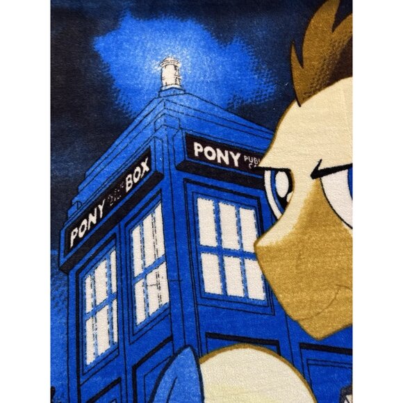My Little Pony Dr Whooves Blanket Doctor Who Tardis Friendship is Magic 64"x45" - Picture 6 of 13
